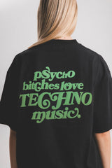 サイコ B*tches パフプリントTシャツ