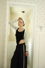  Shirring warmer bolero (white)