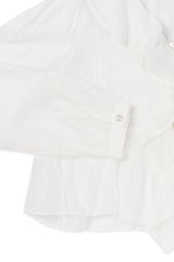 Open sheer blouse_ivory