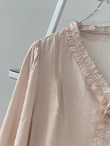 Romantic Rose Pleated Blouse – Perfect for Wedding Guest Outfits