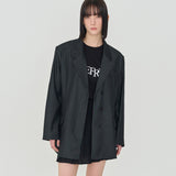 OVERFIT UNBAL SINGLE JACKET (BLACK)