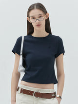 KIRSH PLAIN SLIM FIT T-SHIRT - DARK BLUE     