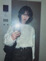ローカルショルダーチェーンヘアリーニット