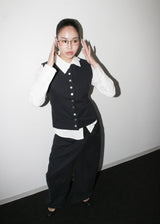 Button vest [Grey]