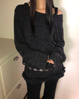 Herin Stripe Frill Long Sleeve T-Shirt