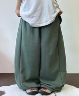 2サイズ💚🩶バックパターンバルーンロングパンツ 🖤🧸🩶🤍💚5カラー