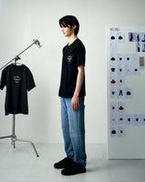 [UPDRAFT]NYLON POCKET COTTON T-SHIRT BLACK