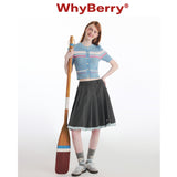 WhyBerry 24AW "Cream Berry" フラワーバッドハーフレングススカート