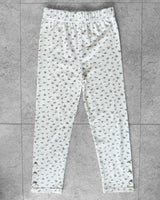 FLOWER BUTTON MIDI LEGGINGS