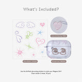 【MADE】 Megane Girl AirPods Case – Brown (★Keyring & Sticker Set)