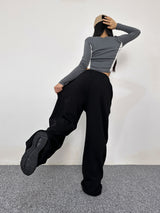 (UNISEX) ダブルラインストリング ワイド ルーズフィット フリース トレーニングパンツ - 6 COLOR