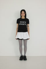 マムズスパゲッティエディットTシャツ ( ブラック )