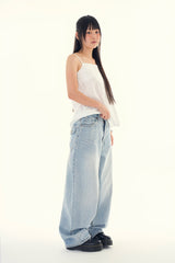 Rina stitch pocket denim pants