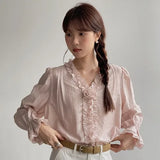Romantic Rose Pleated Blouse – Perfect for Wedding Guest Outfits
