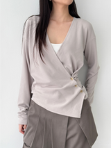 ruffle v neck cardigan