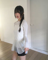 Niall Chiffon Frilled Layered Sleeveless Dress