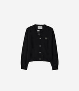 Bloom emblem demage Knit Cardigan