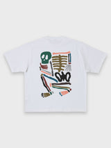 グリースカルTシャツ - ホワイト