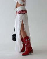 Red Heart Stud Wide Belt