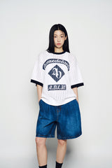 25SS アートワークリンガー半袖ニット ホワイト