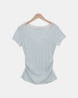 Milke Lace Short Sleeve T-Shirt