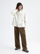 Adjustable spring and autumn retro suede shirt