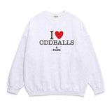 ODBC I LOVE SWEATSHIRT WHITE MELANGE
