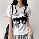 E-Tionレタリング半袖Tシャツ