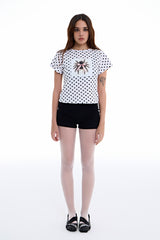 ポルカドットスパイダーTシャツ [White]