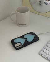 chocolate heart blue case (epoxy)