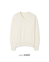 Seron V-Neck Patch Knit