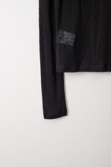 Wool boat neck T (Black)