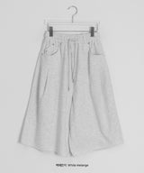 [unisex] Lutsme Curve Cut Bermuda Banding Pants