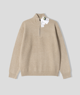 All Day High Neck Modal Semi-Zip-Up Knit