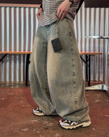 Clear Balloon Denim Pants
