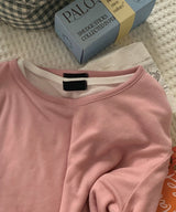 セレナテンセルラウンドネックフォール長袖シースルー長袖Tシャツ 5 colors