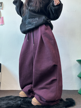 パラシュートツーピンタックバルーンロングワイドパンツ 🖤🩶💜🤎🩷5COLOR