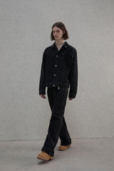 Studded selvage washed denim - Jacket