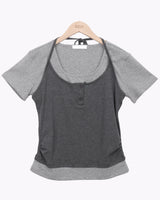 ベルトホルターショートスリーブTシャツ