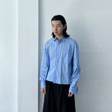 Boxy Cropped Striped Shirt