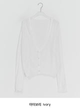 Enoch Summer See-Through Deep V-Neck Cardigan