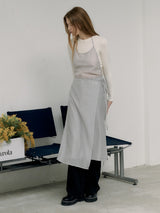 HALTER NECK LAYERED ONEPIECE GRAY