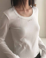 CooitスタッドUネック長袖Tシャツ