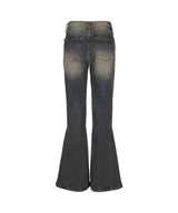 SCRIPT WING BOOTSCUT DENIM PANTS_SA