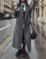Moi Side Pocket Double Long Coat