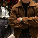  Jaylen Incision Suede Collar Jacket