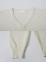 Simple Basic V-neck Knit (10color)