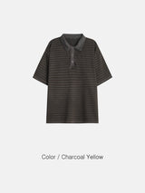 Tod pigment stripe collar short sleeve 4C