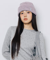 Twister Star Stripe Beanie - Grey/Pink