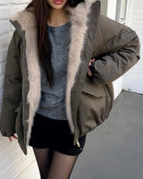 Reyu High-Neck Fur Padding